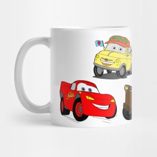 McQueen,Mater and Luigi Mug